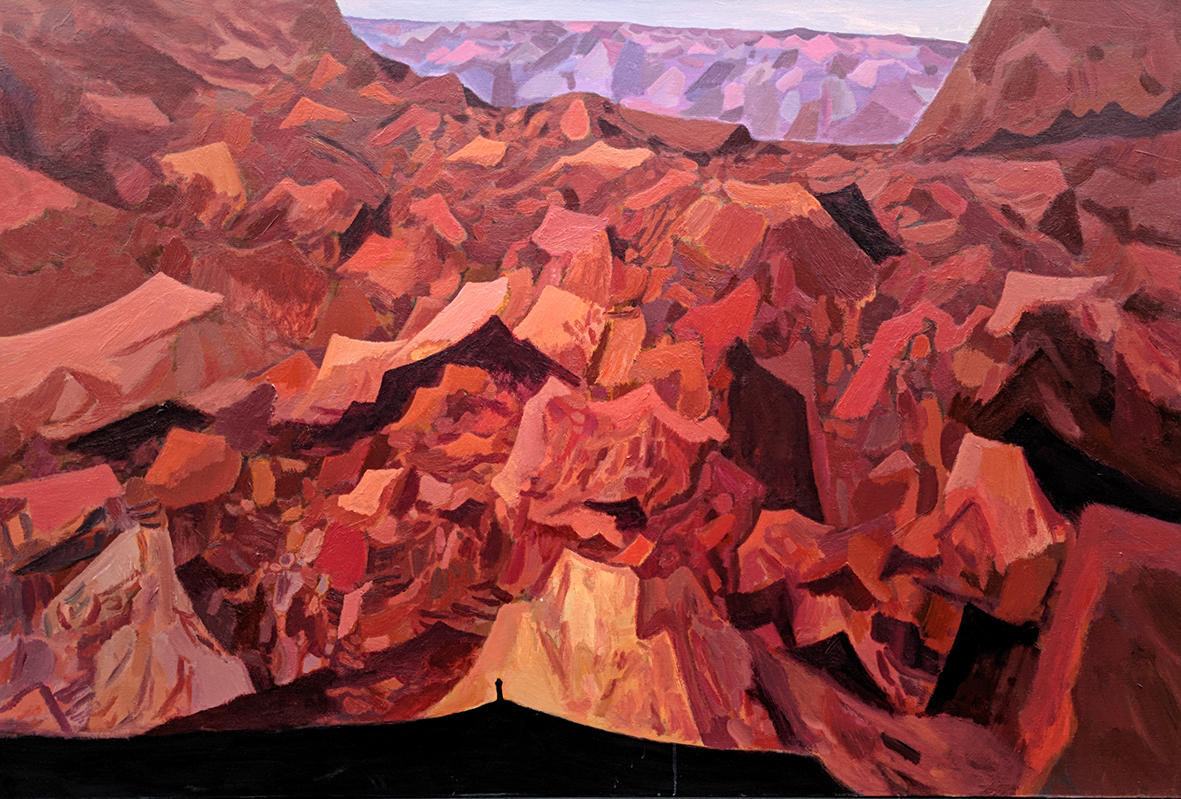 油画《山尽头》 | ART生輝